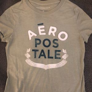 green shirt with aeropostale logo